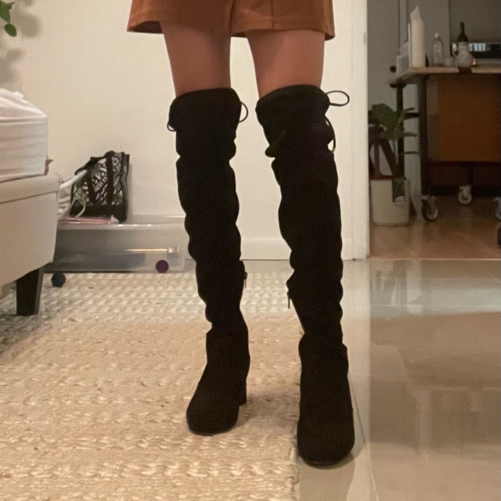 Steve Madden Thigh High Black Boots